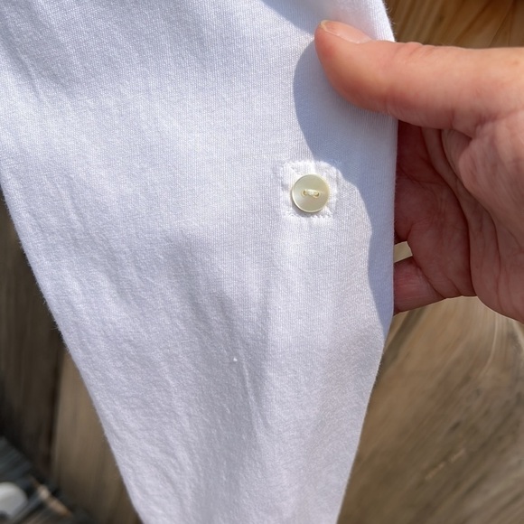 J. Jill White Button-Down Top Size Medium - Picture 2 of 7